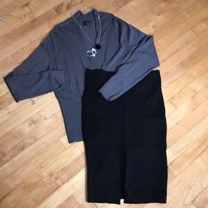 Iris black pencil skirt size L.